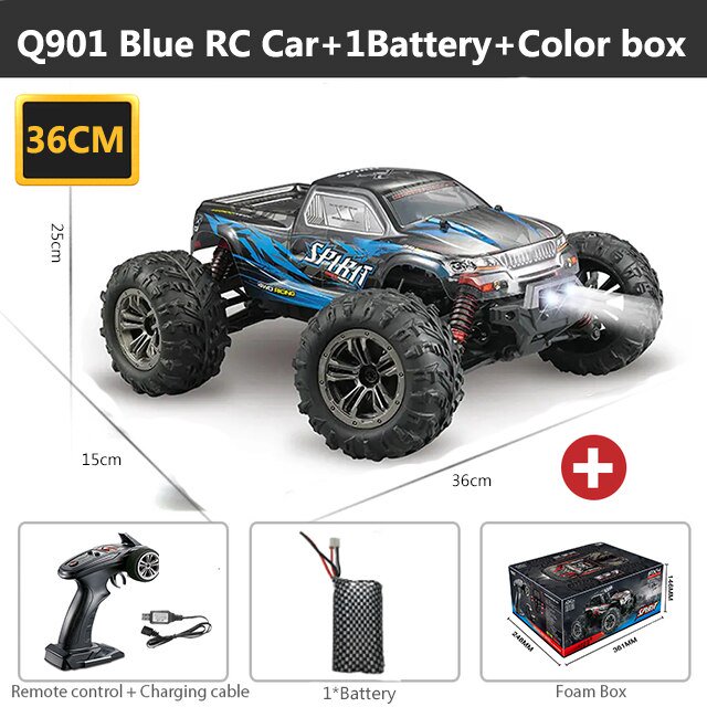 Xinlehong Q903 Q901 RC coche 1:16 2,4G 4WD 52 km/h alta velocidad sin escobillas RC coche todoterreno RC RTR todoterreno juguetes para niños regalosQ901 1B Deng Xun unisex