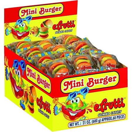 E-Frutti Gummy Burgers Candy, 60 Count