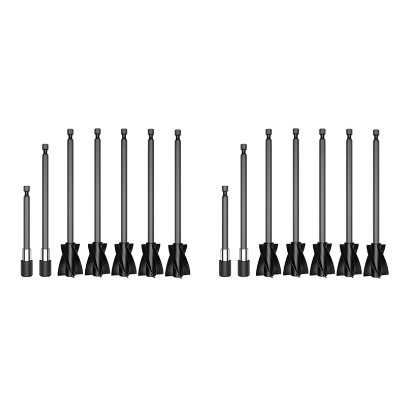 10Pcs Resin Mixer Paddles with 2 Extension Rods, Epoxy Mixer Attachment