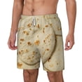 thumbnail image 2 of Uemuo Taco Tortillas Pattern Mens Swim Trunks Quick Dry Board Shorts with Mesh Lining, Stretch Beach Shorts Quick Dry No-Chafing Board Shorts-Medium, 2 of 9