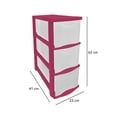 thumbnail image 3 of Cajonera Plastic Trends Florida chica 3 niveles Rosa, 3 of 4