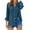 Dark Blue, variant on XFLWAM Womens Long Sleeve Button Down Shirts Cotton Linen Collared V Neck Tops Casual Loose Fit Plus Size Blouses
