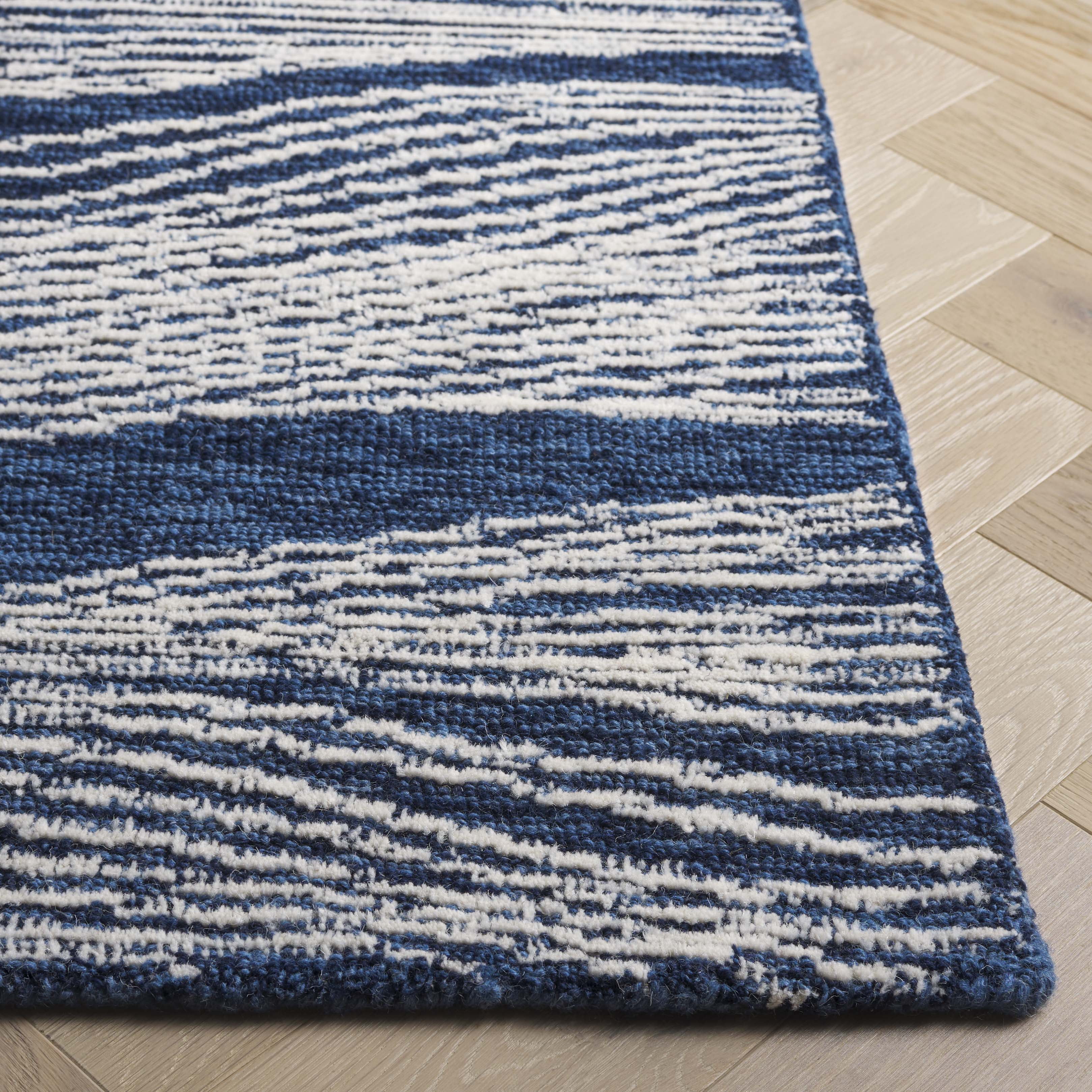 SAFAVIEH Metro Bridget Abstract Area Rug, Navy/Ivory, 6' x 9'