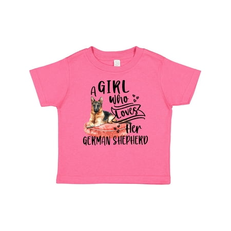 

Inktastic A Girl Who Loves Her German Shepherd Gift Baby Boy or Baby Girl T-Shirt