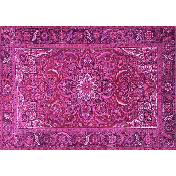 Ahgly Company Indoor Rectangle Persian Pink Traditional Area Rugs, 4' x 6'