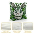 thumbnail image 4 of JEUXUS  Happy Easter Buffalo Plaid Rabbit Throw Pillow Cover,Eucalyptus Leaves Hello Spring Cushion Case Decoration for Sofa Couch, 4 of 5