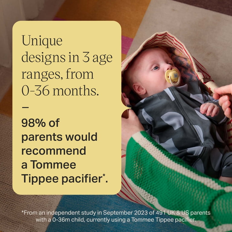 Tommee Tippee Ultimate Fit Pacifier, 0-6 Months, 2 Pack with Case photo 4