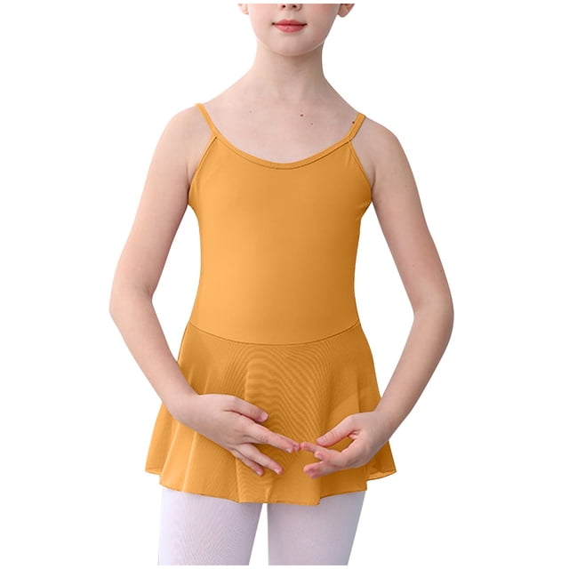 Justaucorps de Ballet à Manches Longues pour Filles, Robes de Danse Classiques Dos Nu pour Tout-Petits 3-16 Ans