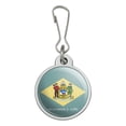 thumbnail image 1 of Delaware State Flag Jacket Handbag Purse Luggage Backpack Zipper Pull Charm, 1 of 4