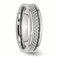thumbnail image 4 of Stainless Steel Rounded Edge Grey Carbon Fiber 6mm Polished Band Ring Size 9.5 -  Jewelry Gift for Mom, 4 of 6