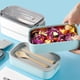 thumbnail image 2 of sweethay Fiambrera portátil de acero inoxidable PP, contenedor de almacenamiento de alimentos frescos, Bento, microondas, cajas de horno para viajes al Cocina y Comedor Rosa Doble Capa sweethay HA072616-04B, 2 of 6