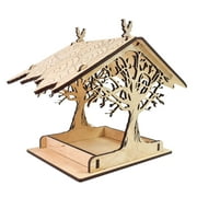 jovati Wooden Bird House Bird Feeder Wooden Birdhouse Garden Bird House Garden Gifts