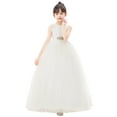 thumbnail image 4 of Ekidsbridal Girl Wedding Flower Girl Dress - Ivory Heart Cutout Floral Lace with Rhinestone Sash 172R3-A (Size: 2-14), 4 of 6