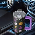thumbnail image 5 of 30oz Halloween Tumbler with Handle – Skeleton Pumpkin Haunted Drinkware with Lid and Straw – Gothic Travel Cup – Trick or Treat Gifts, 5 of 5