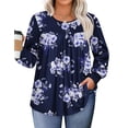 thumbnail image 5 of Zeagoo Womens Plus Size Tops Long Sleeve T-Shirts Crew Neck Flowy Tunic Fall Casual Loose Blouse, 5 of 5
