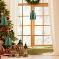 thumbnail image 4 of Large Green Christmas Bells Iron Ornament, 11x7x7 Inch Big Holiday Decor for Tree Door, Festive Hanging Decoration, 4 of 6