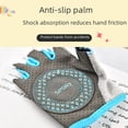 thumbnail image 4 of Guantes de medio dedo para niños de 2 a 12 años, guantes de ciclismo para niños, guantes de medio dedo antidesgaste para patinaje sobre ruedas y bicicleta de equilibrio para niñas, 4 of 5