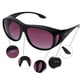 thumbnail image 4 of Gafas de sol Yodo que se ajustan sobre lentes con lentes polarizadas para hombres y mujeres, montura negra/lente púrpura, 4 of 8