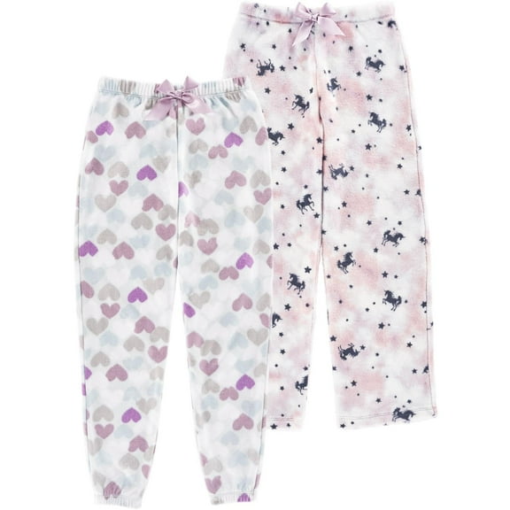 Member's Mark Girls 2-Pack Heart Print Sleep Pants,