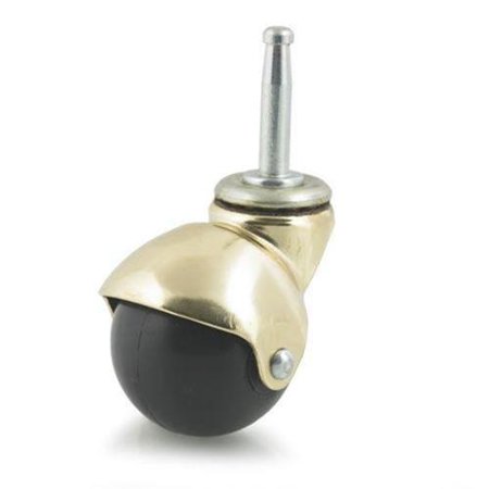 UPC 746377000099 product image for DH Casters CH20S1BR Metal Hooded Ball Caster, 2 in Dia, 90 lb, Rubber, Brass | upcitemdb.com