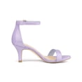 thumbnail image 3 of BLISSFUL STEP Mother's Day Women's Sandals Stiletto Heels Ankle Strap Open Toe Sandals Purple 9, 3 of 7
