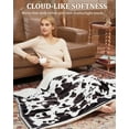 thumbnail image 4 of GARVEE Heated Electric Blanket Queen Size,90"x84" Cow Print Fast Heating Blankets with Dual LCD Controller,10 Heat Settings&1-12H Time Settings Auto Off,Black Brown, 4 of 8