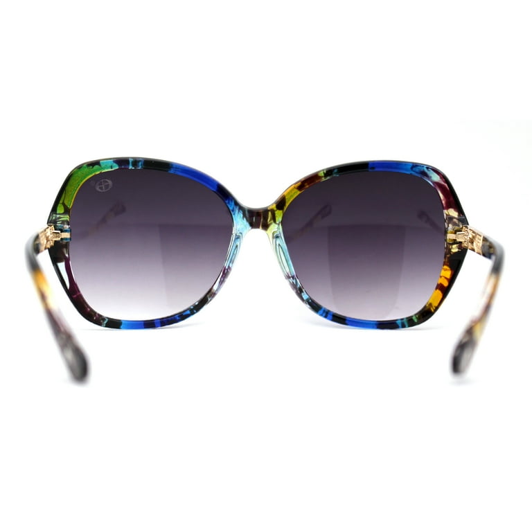 Womens Art Deco Rhinestone Jewel Arm Butterfly Designer Sunglasses