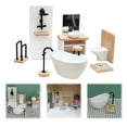 thumbnail image 4 of Meiiso Dollhouse Bathroom Set, 1:12 Scale Toilet Mini Bathtub Model, 1 Set, Miniature Decor, Baby Room Decor, Bathroom Scene, Nursery Decor, 4 of 8