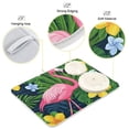 thumbnail image 3 of Yayeee Dish Drying Mat for Kitchen Counter 16"x18" Microfiber Absorbent Pad, Pink Flamingo Pattern, 3 of 7