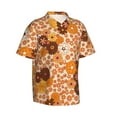 thumbnail image 2 of Fotbe Hippie Ditsy Floral Hawaiian Shirt For Men Unisex Summer Beach Casual Short Sleeve Cotton Linen Button Down Shirts-Small, 2 of 9