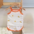thumbnail image 2 of CAUYDY Toddler Baby Girls Summer Spring Clothes Set Tank Top + Shorts Cute Outfits Set For 2t 3t 4t 5t 6t 7t 8t Kids (Sizes 12-18 Months,H03-Orange), 2 of 5