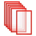 thumbnail image 1 of Soporte magnético para señal Uxcell 8.5 x 11, paquete de 6, marco de exhibición magnético A4 para refrigerador, rojo, 1 of 7