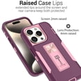 thumbnail image 2 of CoverON For Apple iPhone 15 Pro Case, Military Grade Heavy Duty Full Body Phone Kickstand Cover, Violet Purple, 2 of 8