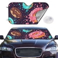 thumbnail image 3 of Lsque Donuts1 Car Windshield Sun Shade | Accordion Folding Style Auto Shade for Car Truck SUV Van | Blocks UV Rays Sun Visor Protector | Small, 3 of 7