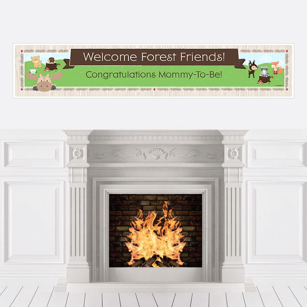 Woodland Creatures Baby Shower Decorations Party Banner