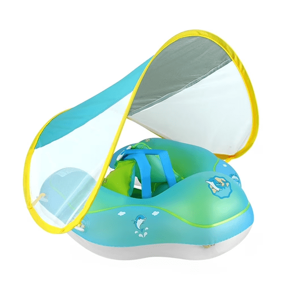 Pool Float Toys Baby Pool Float with Canopy Baby Float Infant Swimming Pool Float Sun Protection