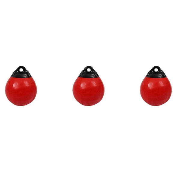 3X Heavy Duty PVC Boat Ball Round Anchor Buoy Dock Bumper Ball Inflatable Protection Marine Mooring Buoy Red