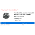 thumbnail image 2 of Front Wheel Hub Assembly - Compatible with 2001 - 2003 BMW 530i RWD 2002, 2 of 2