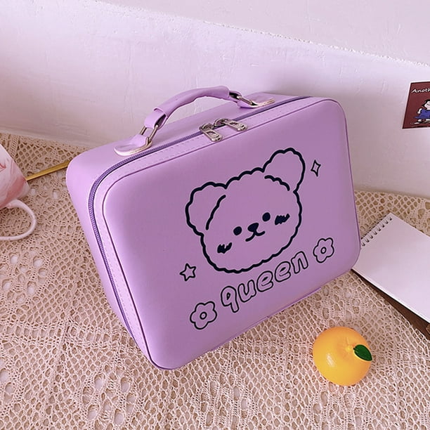Bolsa De Cosméticos Bolsa de cosméticos para mujer, bolsa de maquillaje con patrón de dibujos animados, bolsa de almacenamiento de viaje de gran capacidad Sywqhk Para Estrenar