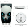 thumbnail image 2 of GZHJMY Car Cup Travel Mug, Panda with a hacker theme 304 Stainless Steel Coffee Cup, Insulated Heated Thermos Mug with Lid, 6.5×3.6×2.8 Inch, 2 of 6