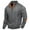Dark Gray, variant on Men's Colorblock Pullover Sweatshirts Long Sleeve Stand Collar Quarter Button Knitted Jackets Quilted Coat Black XXL