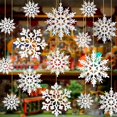 thumbnail image 2 of 1/2/3Pcs Christmas Snowflake Hanging Christmas Tree Pendant Ornament Party Xmas Home Decor Navidad New Year 2025 Decor Accessory, 2 of 5