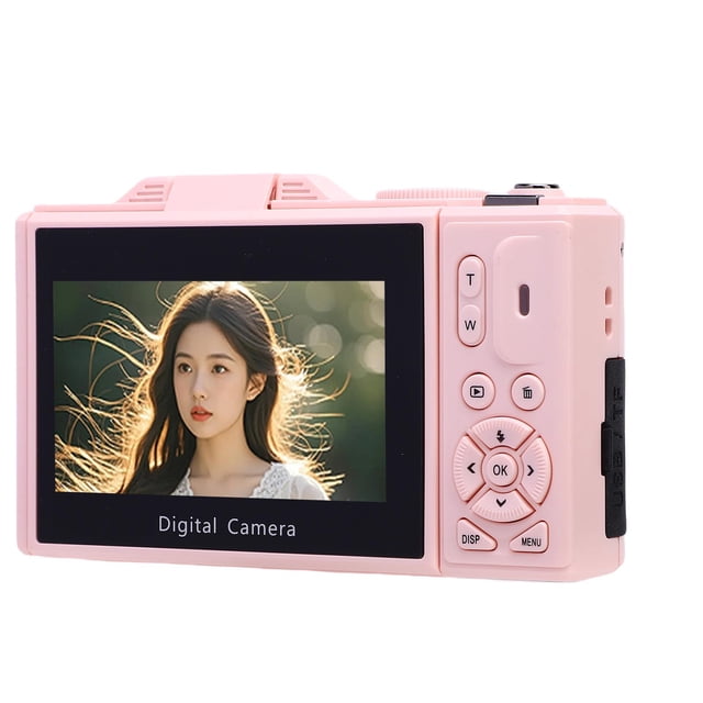 Cámara Digital WiFi, Cámara Vlog De Larga Duración Con Batería, Luz De Relleno LED Con Pantalla Abatible De 3 Pulgadas Para Fotografía