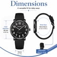 thumbnail image 3 of Women’s Quartz Watch with Minimalist Large Dial, Silicone Strap,Waterproof Watch for Woman,Birthday Gift for Woman, 3 of 8