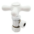 thumbnail image 7 of Westbrass D105X-50 Cross Handle Angle Stop Shut Off Valve, Powder Coat White, 7 of 7