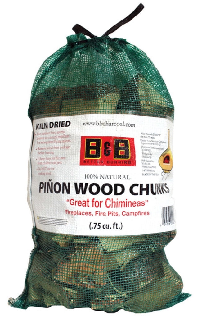 B & B Charcoal B & B Charcoal 00082 Pinon Wood Chunks, .75 Cubic Feet