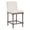 White Fabric, variant on Scranton & Co 26" Spindle Counter Stool Gray Frame Dove Gray