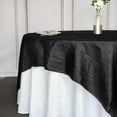 thumbnail image 2 of Efavormart 90"X90"  Black Accordion Crinkle Taffeta Table Overlay - Perfect for Wedding Ceremonies, Party, Event, Banquet, and Decoration - Excellence of Class and Vibrancy - Imperial Luster, 2 of 10