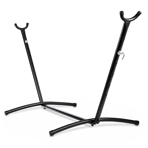Elevon 9 ft Adjustable Steel Hammock Stand with Rubber Feet, Up to 450 lb, Black