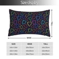 thumbnail image 2 of Rateoe Colored Hearts Pattern Decorative Pillow Case,Throw Pillow Covers,Plush Pillow Cover,Soft Pillow Case,Velvet Pillow Case-20"x30", 2 of 6